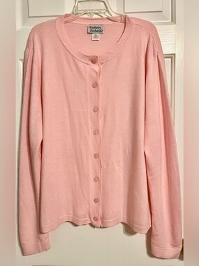 Anthony Richards Light Pink Classic Button Cardigan